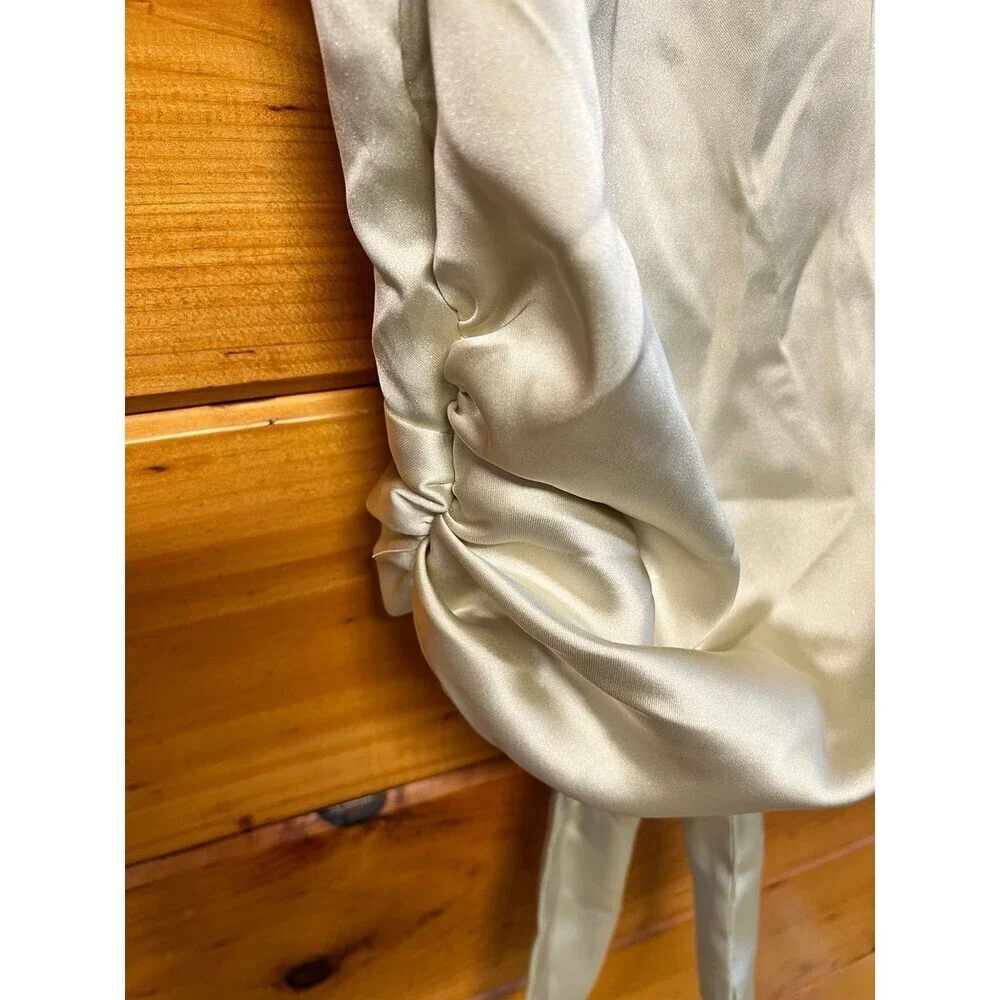 Zara Open Back Satin Effect Top XS - Picture 7 of 8